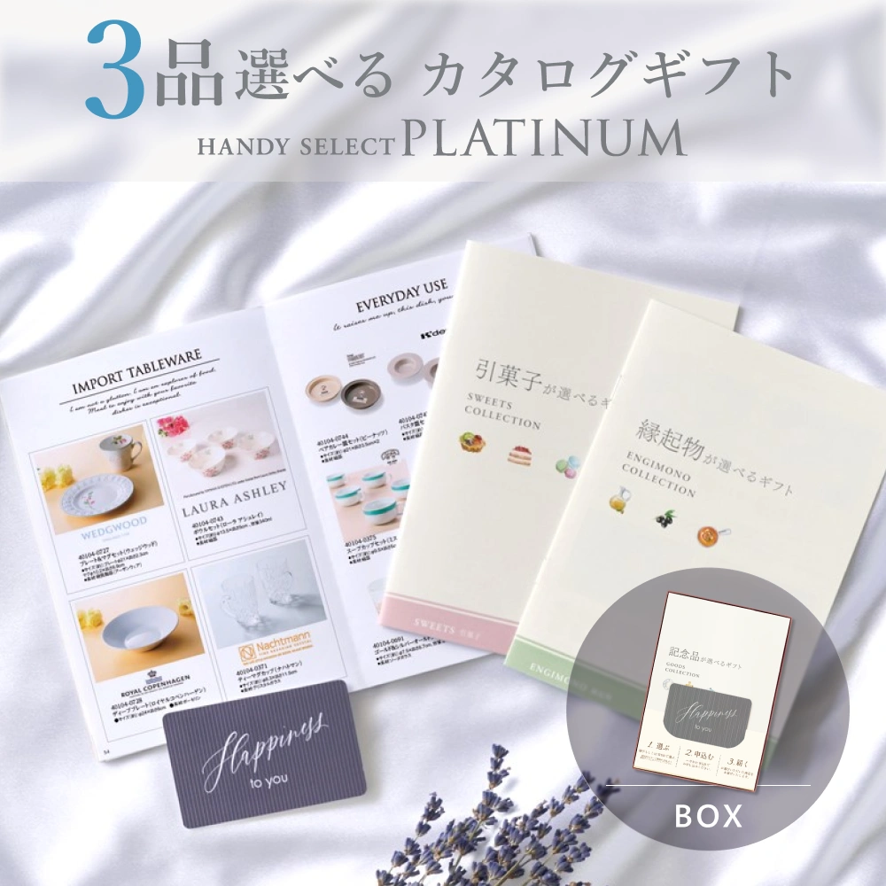 【内祝い専用ハンディセレクト プラチナ】 ３品 6,800円コース（プラチナ304）
