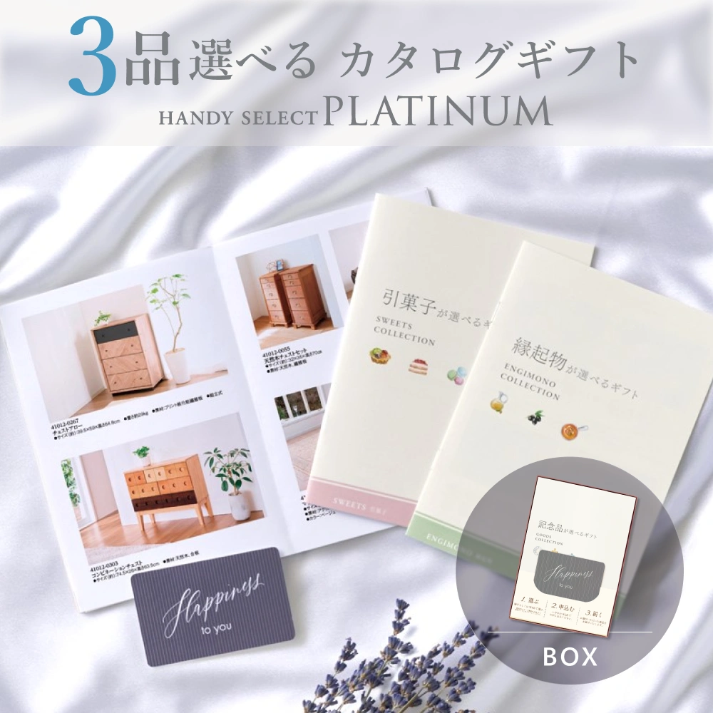 【内祝い専用ハンディセレクト プラチナ】 ３品 52,800円コース（プラチナ310）