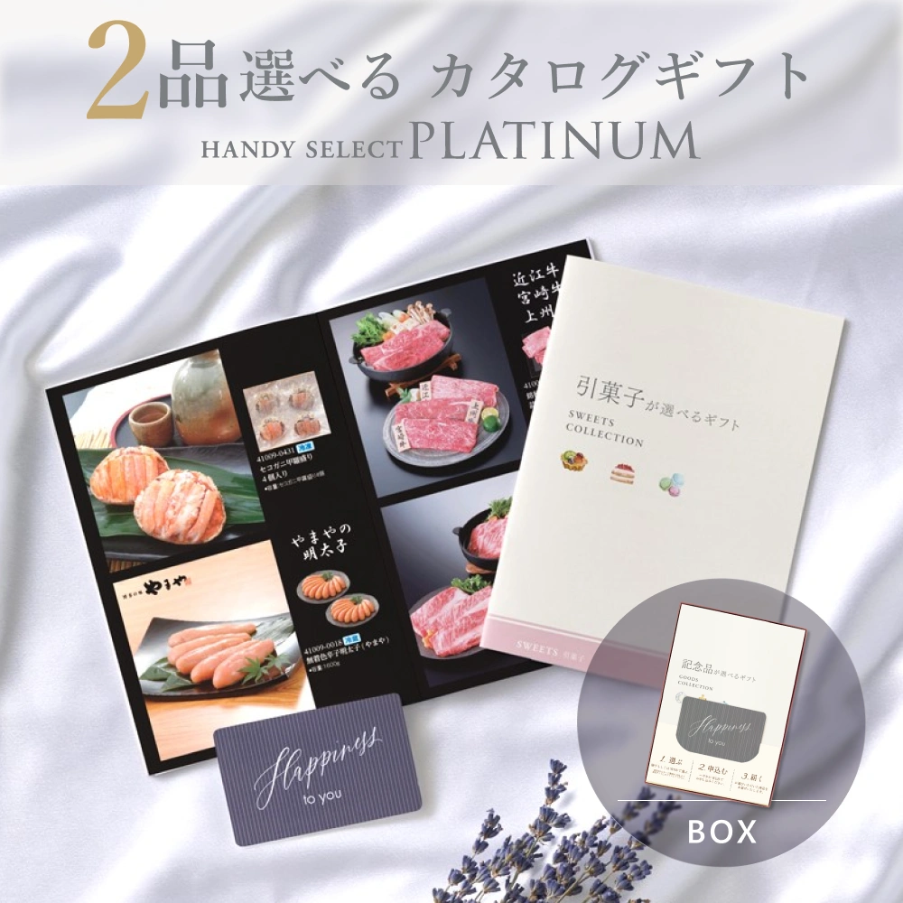 【内祝い専用ハンディセレクト プラチナ】 ２品 21,800円コース（プラチナ208）